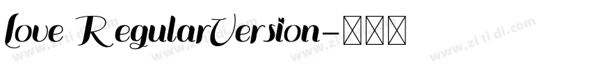 Love RegularVersion字体转换